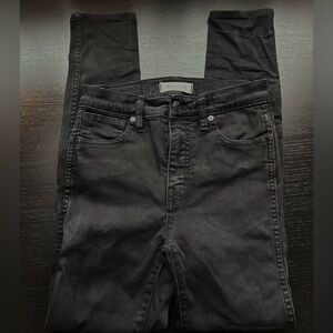 Madewell 10” High-Waist Black Skinny Jeans